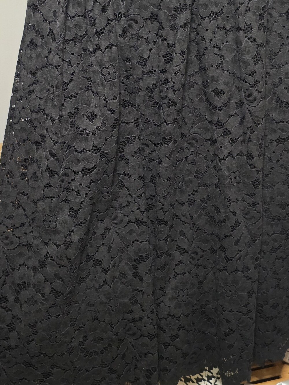 Express Black Lace Midi Dress Spaghetti Straps - Picture 4 of 10